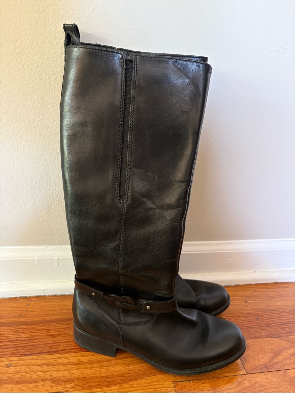 Clarks Black Leather Knee-High Riding Boots (GUC), Size 7